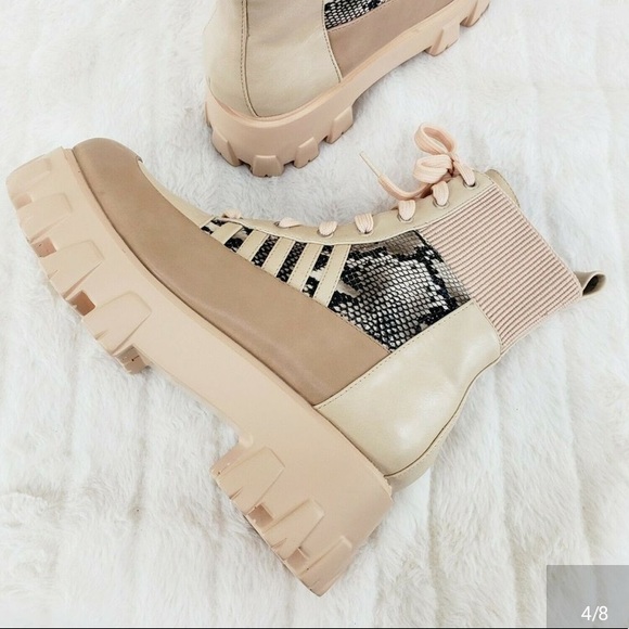 Nude snake combat boot - Picture 5 of 7